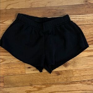 Katie J NYC Black Sweat Shorts, Size YL